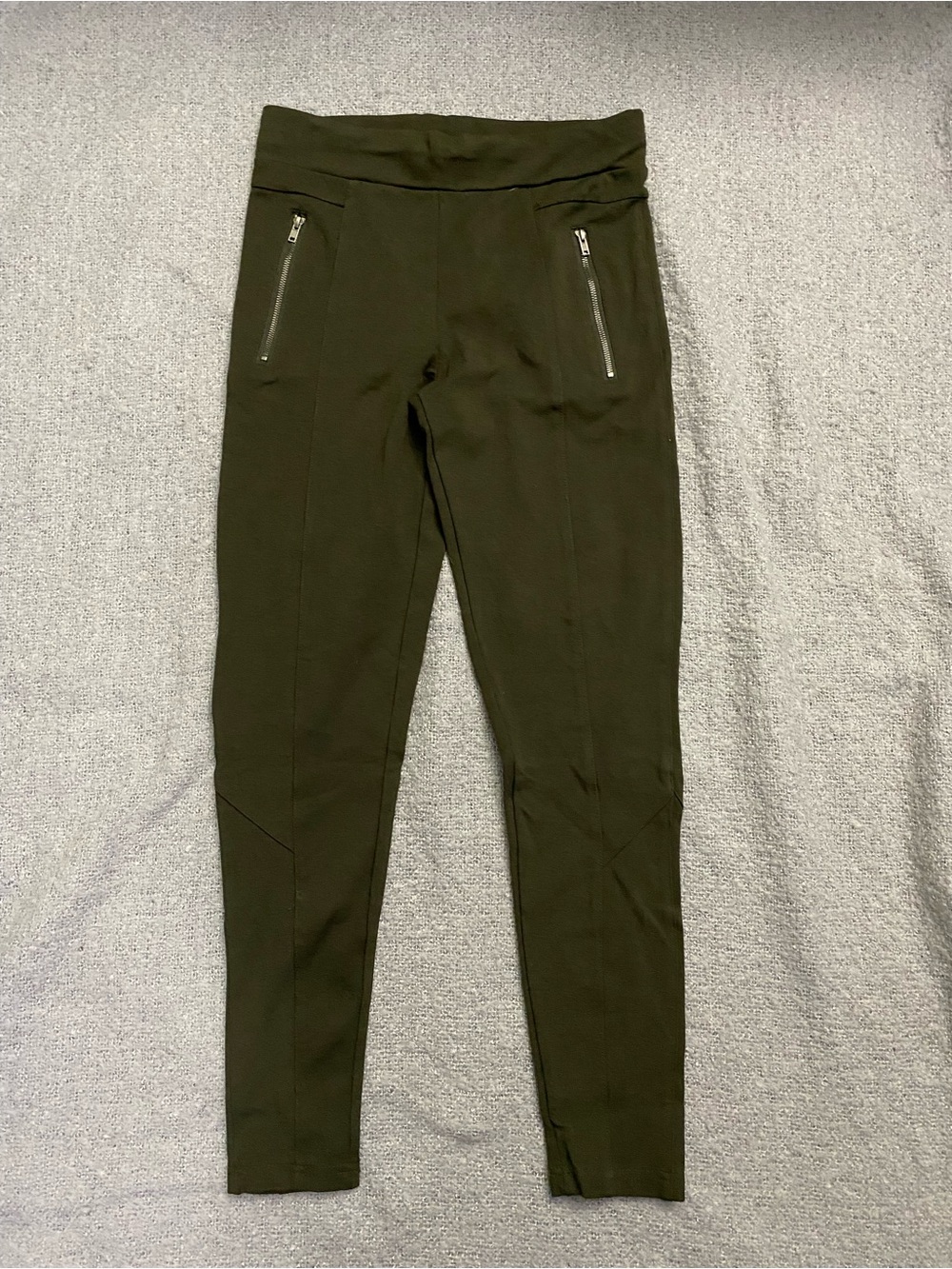 Forever 21 Olive Green Ponte Slim Leg Pants